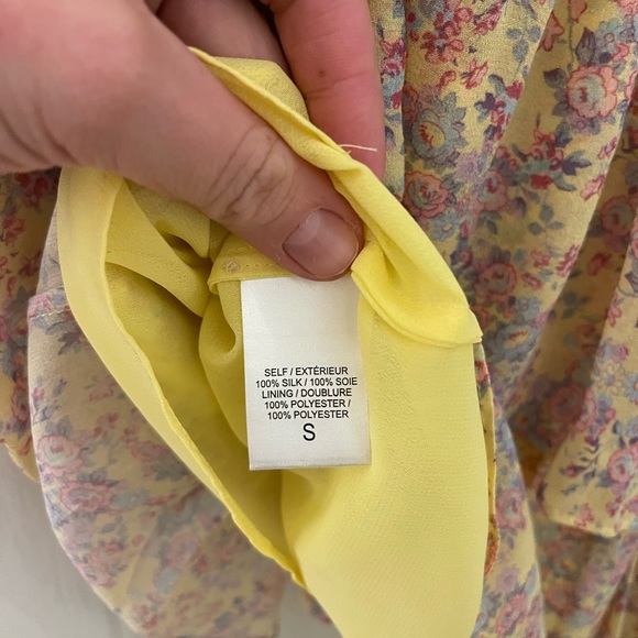 LoveShackFancy Yellow floral Popover Mini Dress - Small - Picture 5 of 5